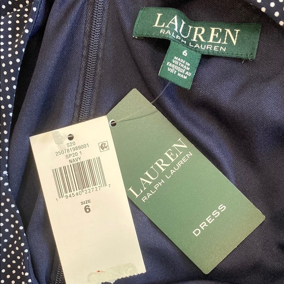 Lauren Ralph Lauren Navy Patterned Dress - Picture 14 of 16